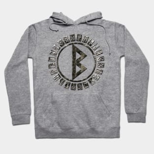 Berkana Rune and Alphabet on Birch Hoodie